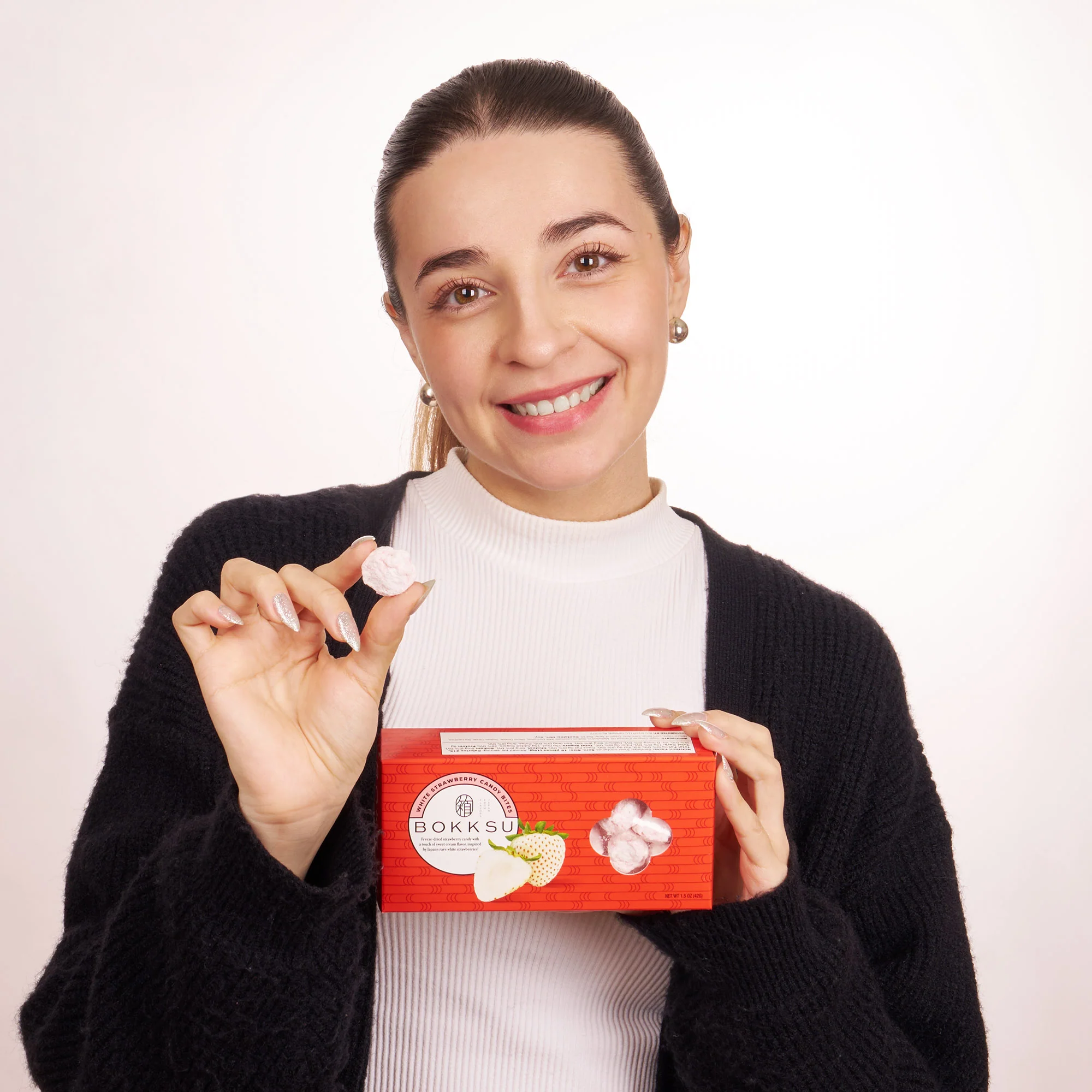 White Strawberry Japanese Candy Bites - Image 3